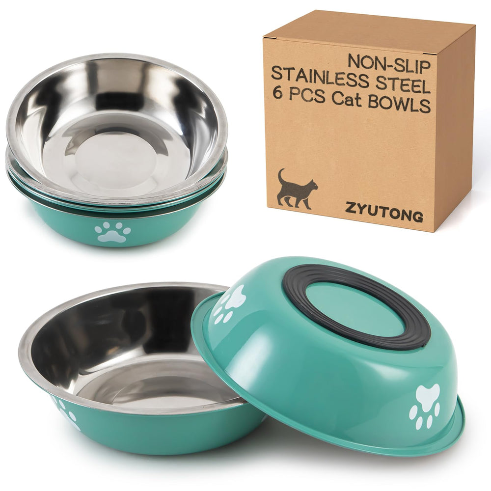 ZYUTONG bol chat inox large et peu profond, confort d’alimentation