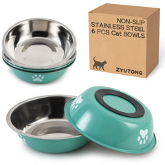 ZYUTONG bol chat inox large et peu profond, confort d’alimentation