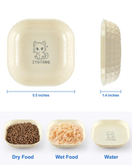 ZYUTONG bol chat avec pieds anti-glisse – stabilité pendant le repas.