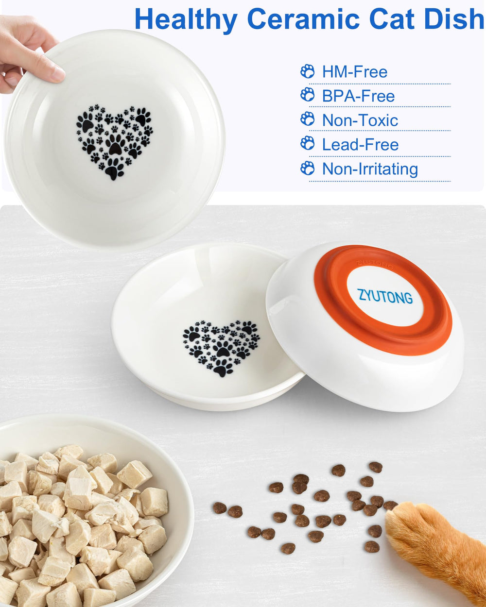 ZYUTONG bol base silicone antidérapante évite les éclaboussures.